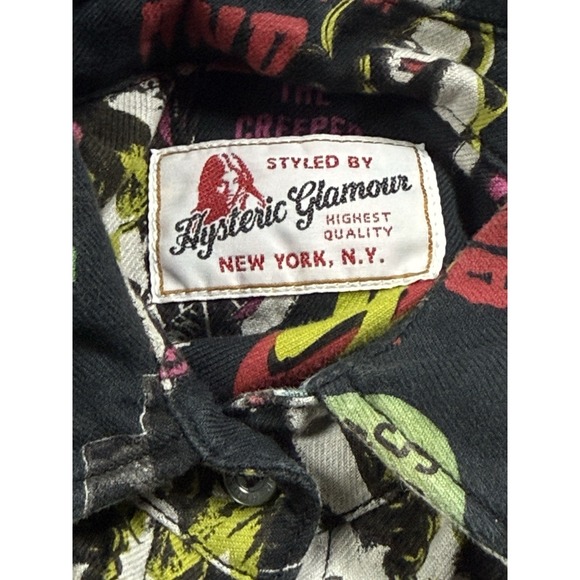 Hysteric Glamour Button Up Retro Horror/Exploitation Print One Size - Picture 6 of 10